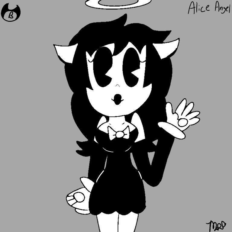 bendy and the ink machine alice angel ink drawing