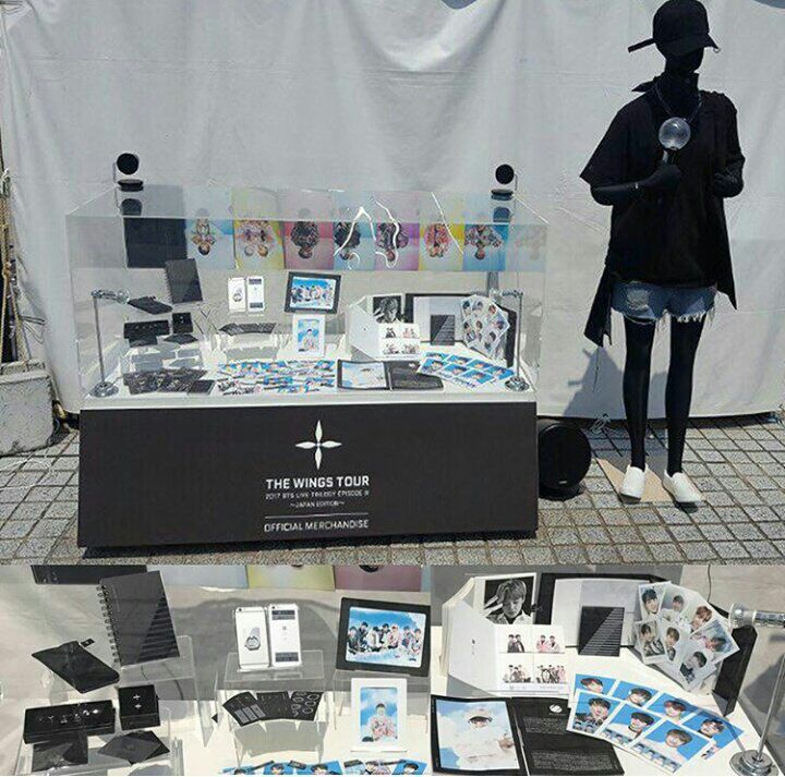 BTS Official Shop has posted pictures of stands and goodies of the