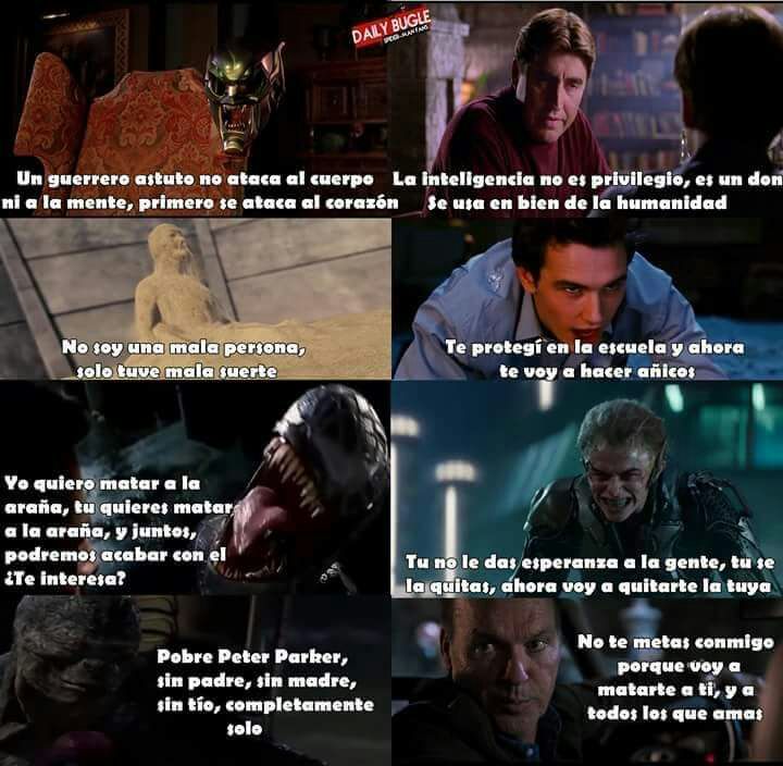 Las frases mas memorables de los villanos de spider-man ¿Cual es su  favorita? | •MARVELESA• Amino