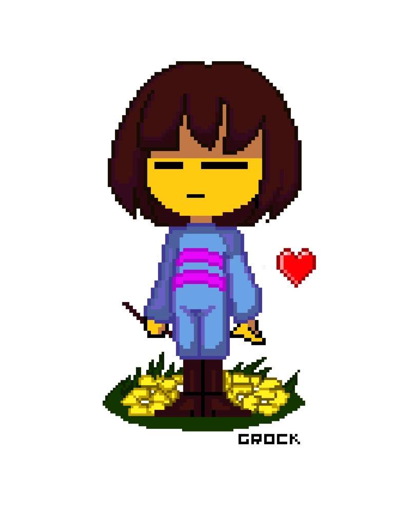 Undertale Frisk Pixel Art