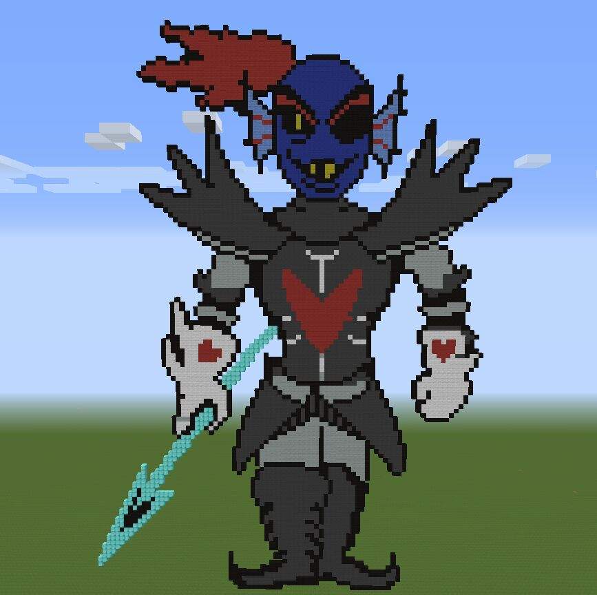 Undyne The Undying Pixel Art Glitchtale Amino