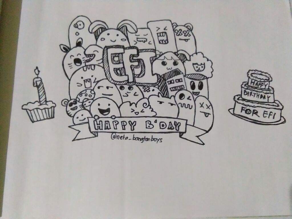 Doodle Untuk Temanku Ivan Rista Dan Efi BTS ARMY INDONESIA