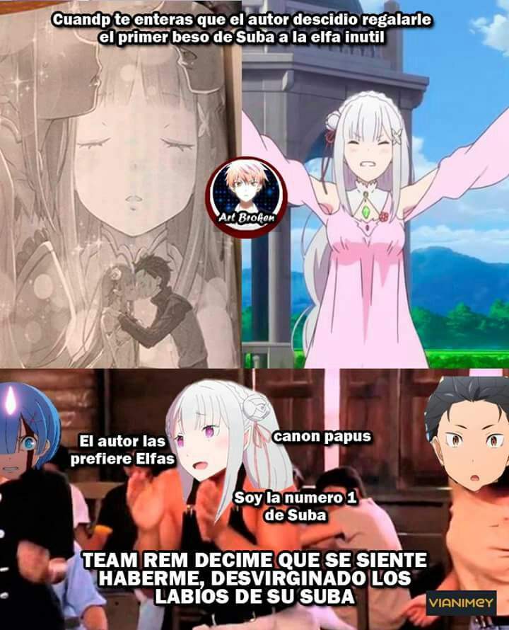 Los Memes Sobre El Escandaloso Beso Re Zero Amino Amino