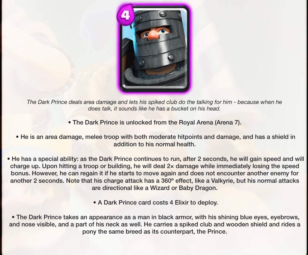 The Dark Prince Clash Royale Amino