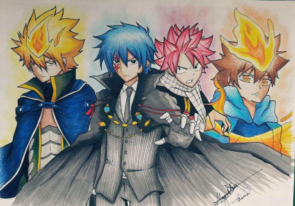 2 In 1 Fairy Tail X Katekyo Hitman Reborn Fanart Showcase Anime Amino