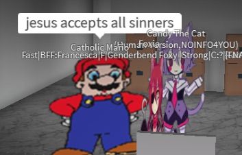 Catholic Mario And The Evil Sinners Dank Memes Amino - catholic mario roblox