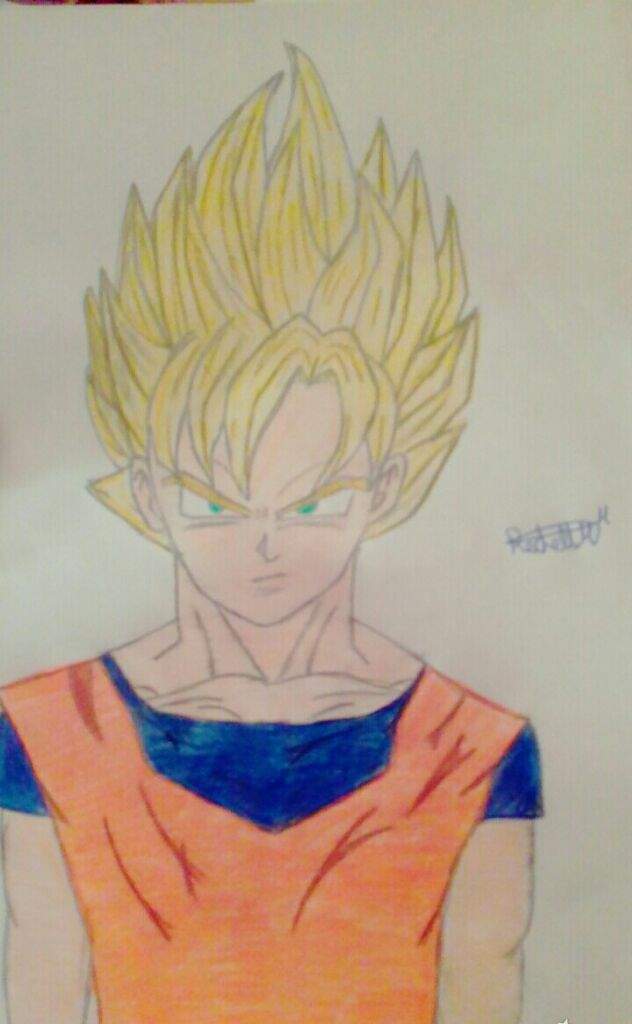 Dibujo: Goku Super Sayayin :3 | •Anime• Amino