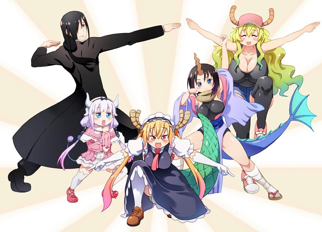 Miss Kobayashi's Dragon Maid Shouta Miss Kobayashi Maid Dragon ginyu force pose 🔥🔥 | Anime Amino