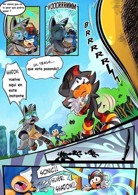 Comic de Sonic,Shadow y Silver :3 | Sonic the Hedgehog Español Amino