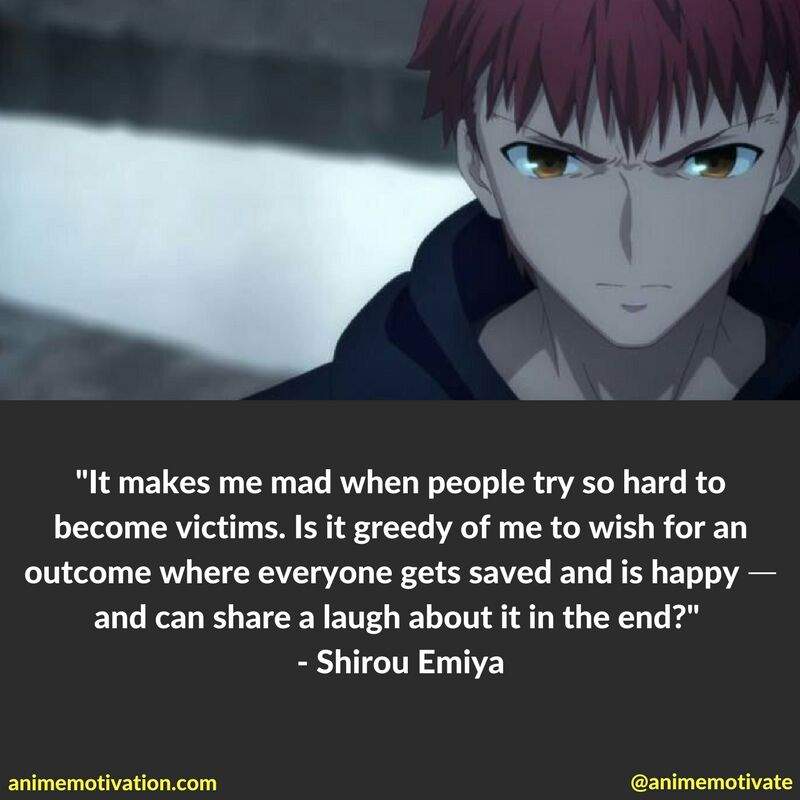 7 of the greatest quotes from Fate Zero and Fate Stay Night Anime series.