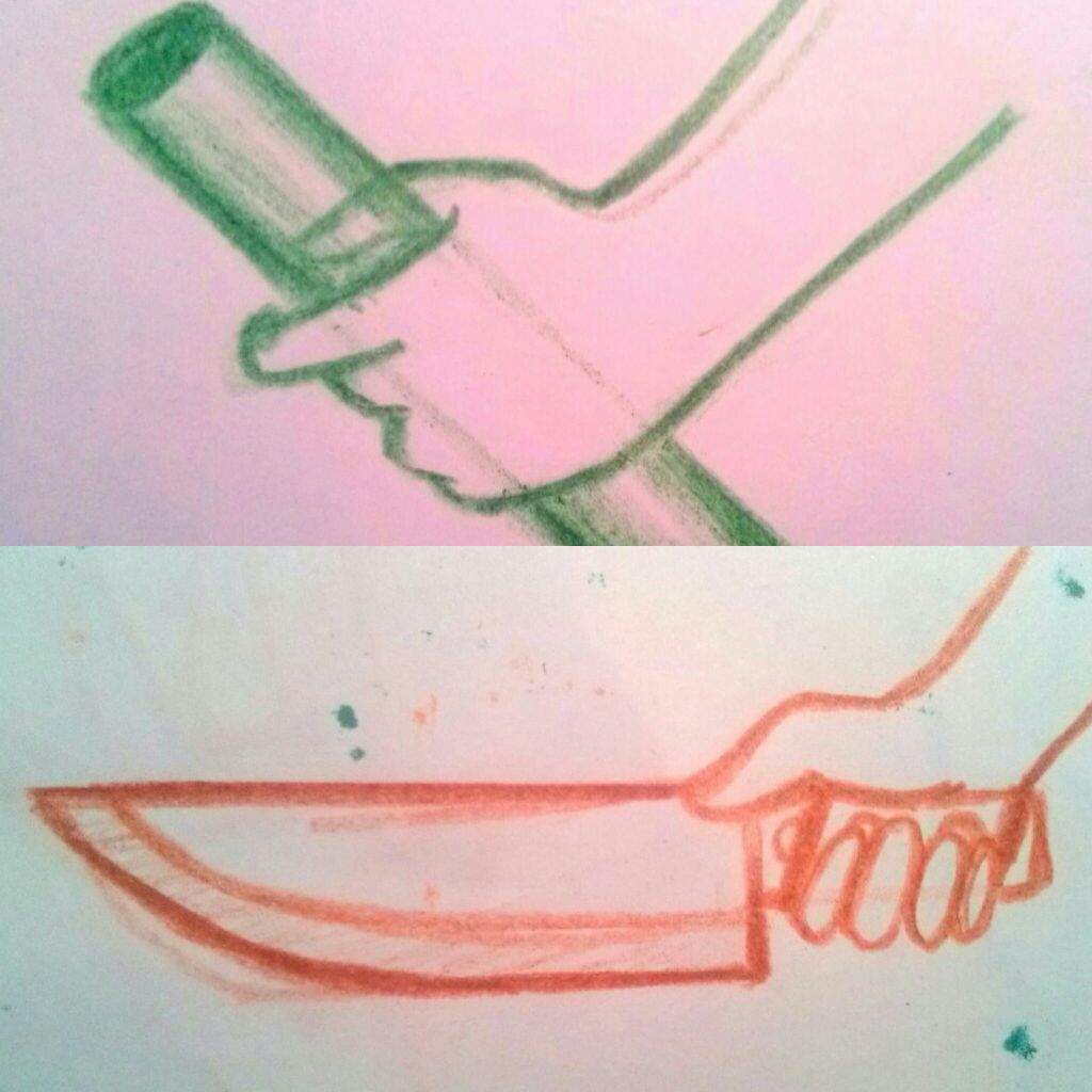 Рука с ножом для рисования
