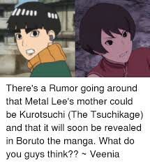 Metal lee 's mother- tsuchikage????!??? WTF!! Seriously??? | Naruto Amino