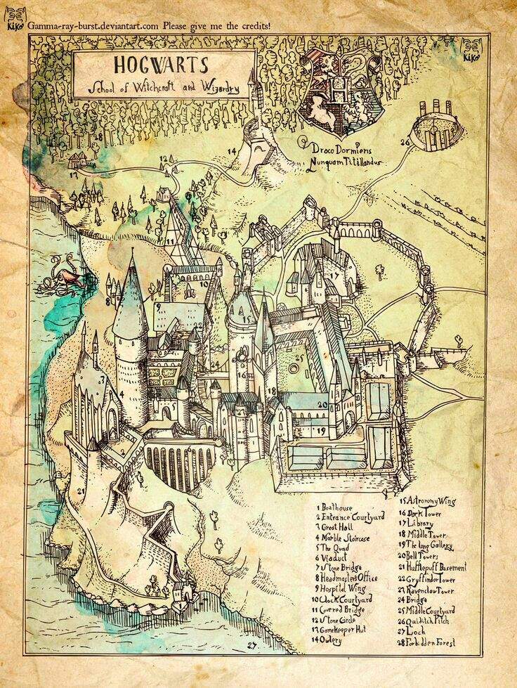 Mapa del Castillo y terrenos de Hogwarts | •Harry Potter• Español Amino