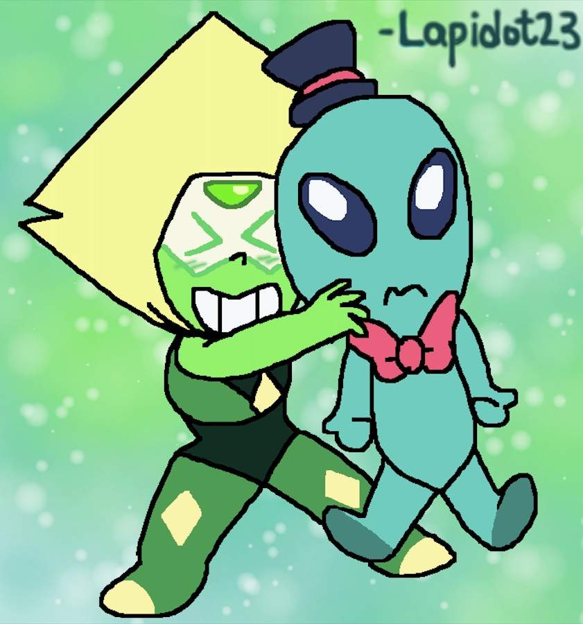 peridot and alien plush