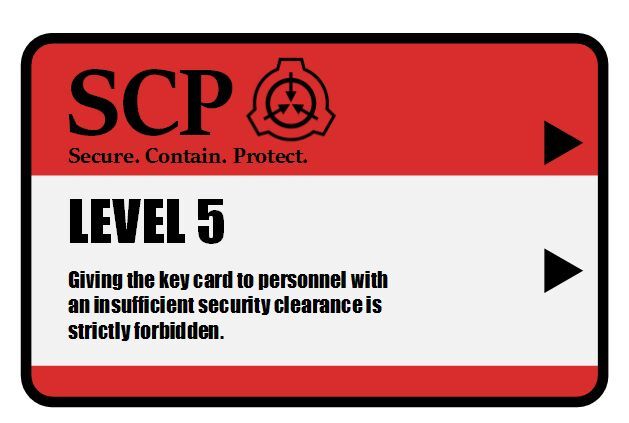 SCP KeyCard Level 5 | Pika Adventures Amino