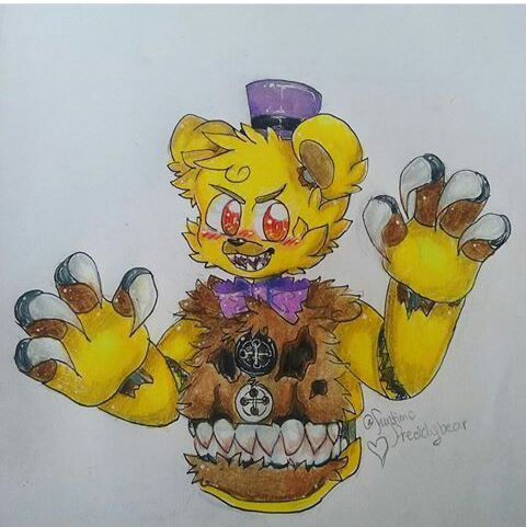 Nightmare Fredbear!!! | (Old Drawing)~☆ | Five Nights At Freddy's Amino