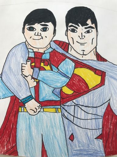 Drawing of SuperBoy and Supes | Comics Amino