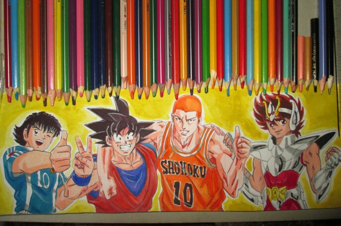 Dibujillo de Oliver Goku Hanamishi & Seiya!!! Me encantan mis heroes de la infancia juntos en el mismo dibujo | •Arte Amino• Amino Dibujillo de Oliver Goku Hanamishi & Seiya!!! Me encantan mis heroes de la infancia juntos en el mismo dibujo | •Arte Amino• Amino