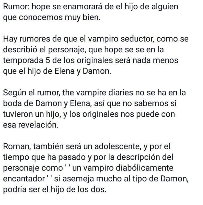 Romance entre Hope y el hijo de Damon y Elena 🔱The Originals🔱 LAES Amino Romance entre Hope y el hijo de Damon y Elena 🔱The Originals🔱 LAES Amino