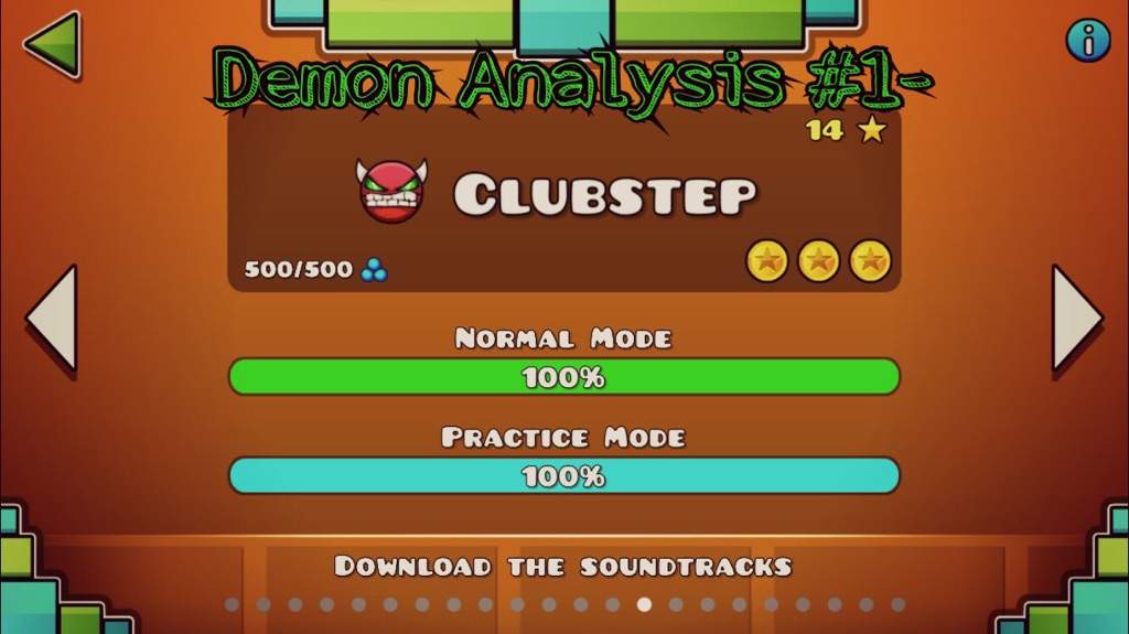 Demon Analysis 1 Clubstep Geometry Dash Amino