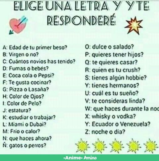 Elige una letra y respondo 7u7 | •Anime• Amino