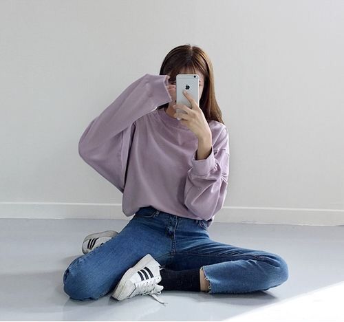 light purple shirt outfit