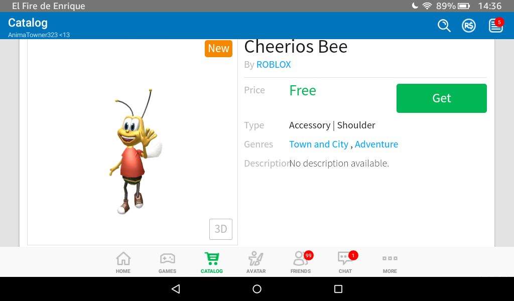 Objeto Nuevo Cheerios Bee Gratis Roblox Amino En Espanol Amino - objetos gratis roblox