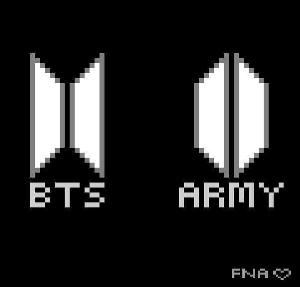 BTS x ARMY Pixel Logo 💖 | ARMY's Amino