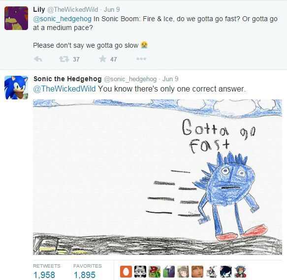 The Sonic team has actually taken over Twitter before. 