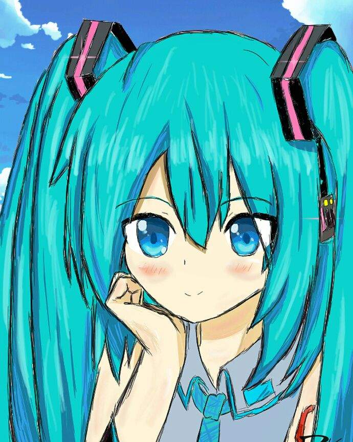 Primer Dibujo Digital De Hatsune Miku !!! | •Anime• Amino