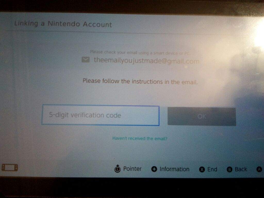 5 digit code for nintendo switch