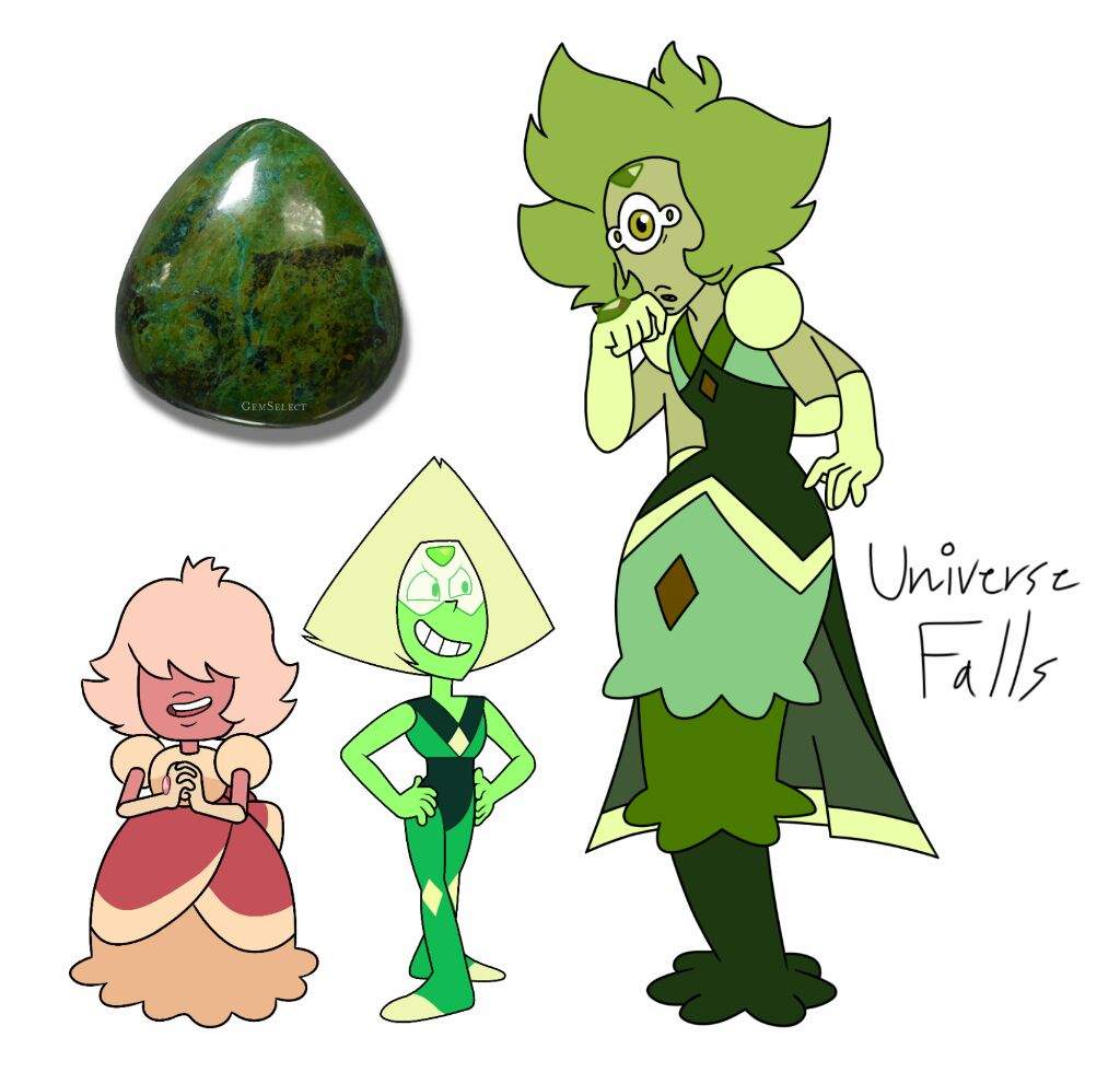 Padparadscha + Peridot Fusion - Hazel Chrysocolla | Cartoon Amino