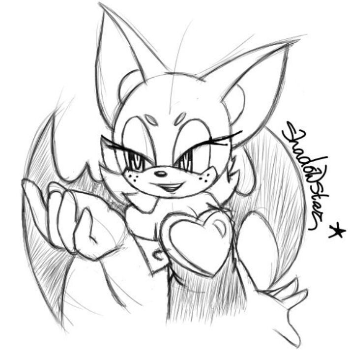 Rouge the bat (sketch) | Sonic the Hedgehog! Amino