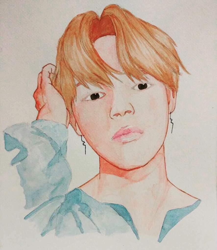 Jimin watercolor drawing | K-Pop Amino