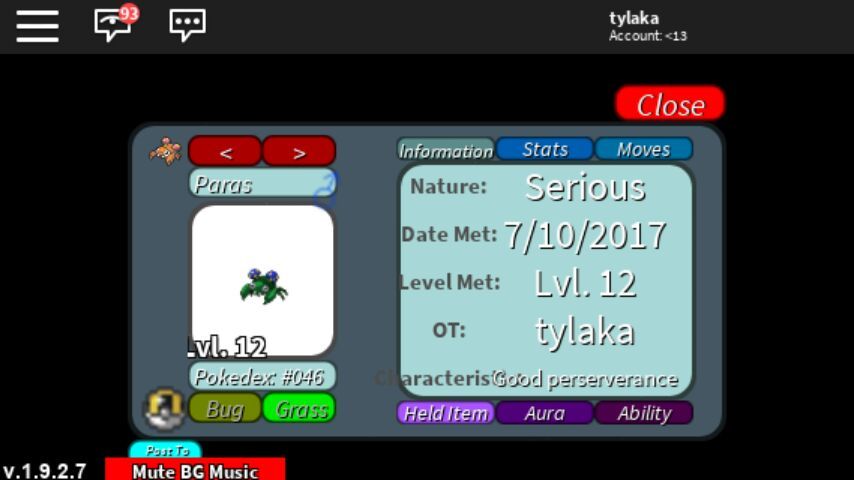 Roblox Pokemon Game Imiges From Me Plus I Cuaght A Shiny