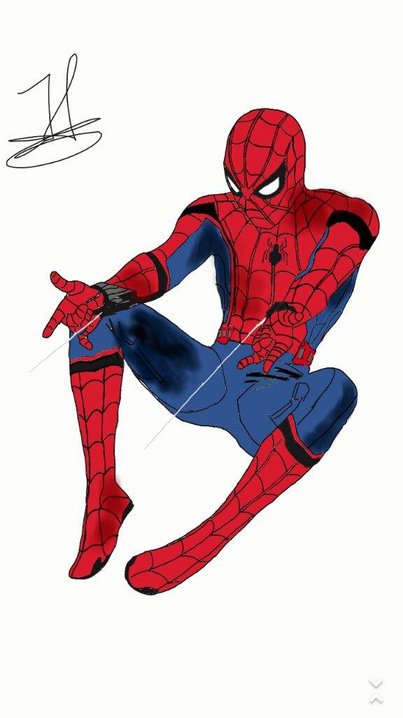 Hola hice este dibujo de Spiderman Homecoming, les gusta? | •Spider  Universe• Amino