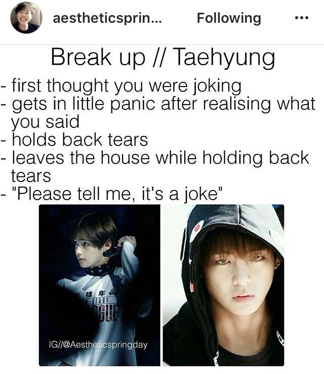 Bts Break Up Will Be Like. 