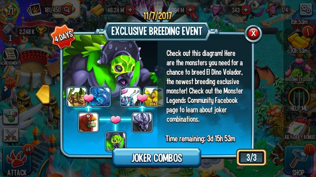 what is the best epic for breeding in team race monster legends