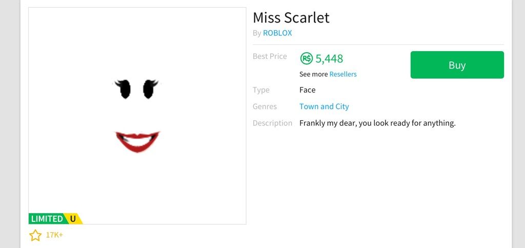 How to get miss scarlet face for free