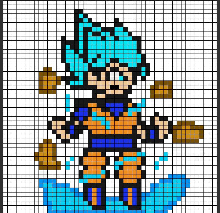 DBZ Pixel Art Grid