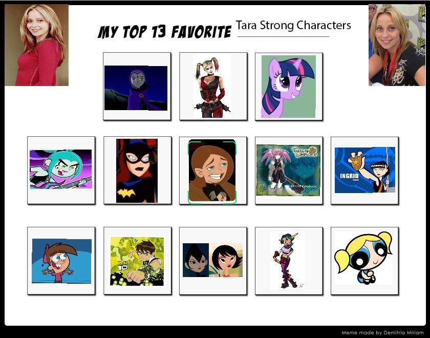 My top 13 favorite tara strong characters | Comics Amino