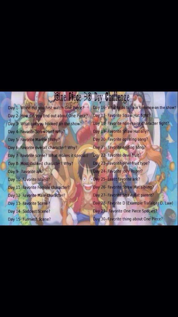 One Piece 30 Day Challenge Day 7 One Piece Amino