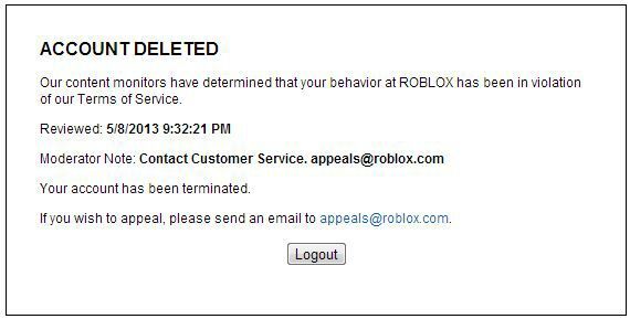 Roblox Pictures Of Banned