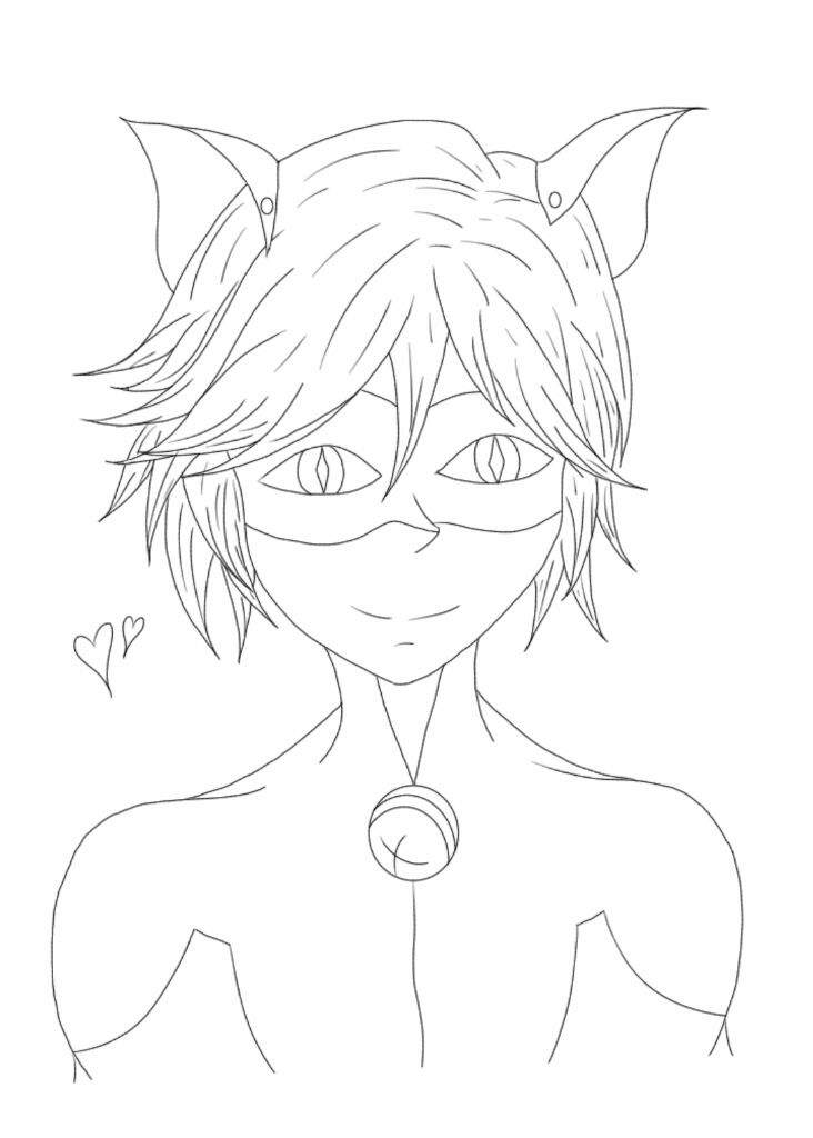 Blushing Chat Noir [drawing] 