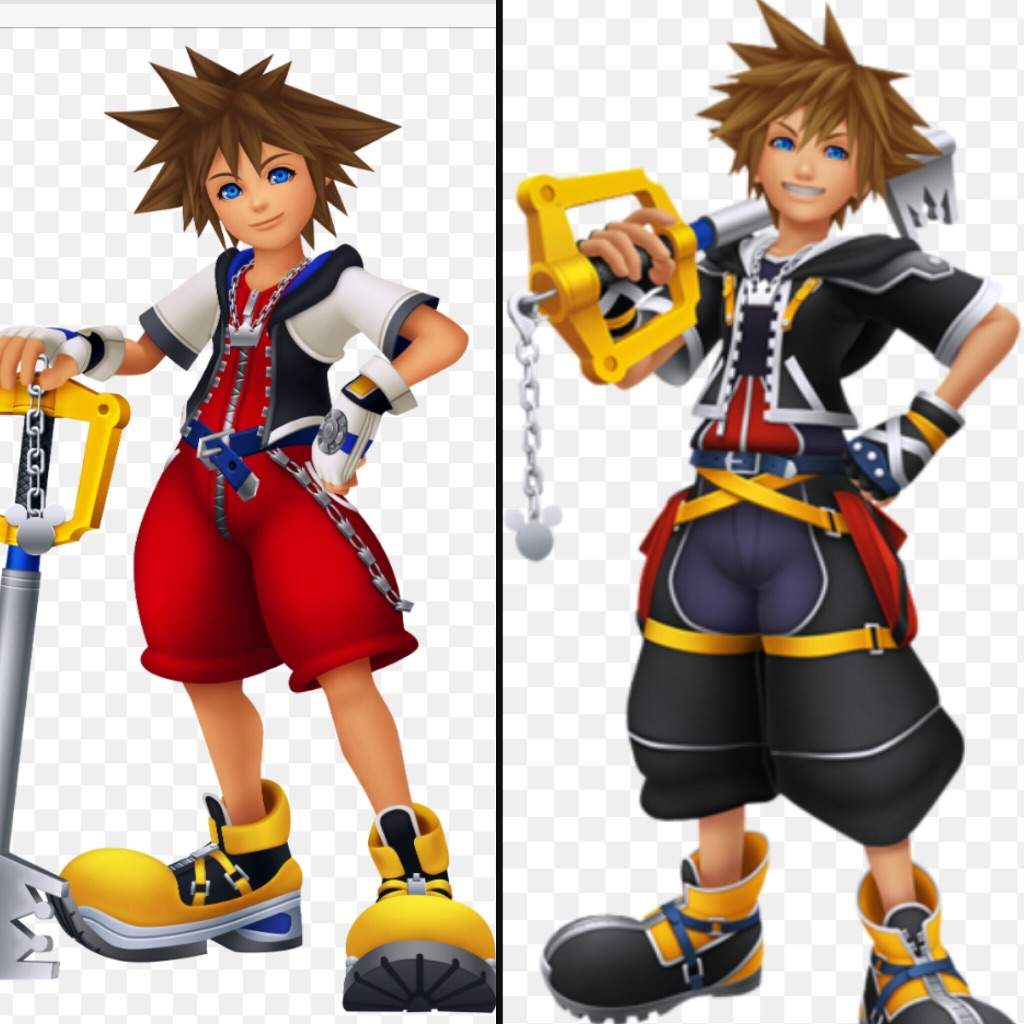 Also, Sora in Kingdom Hearts II starts out in his old outfit but then gets ...