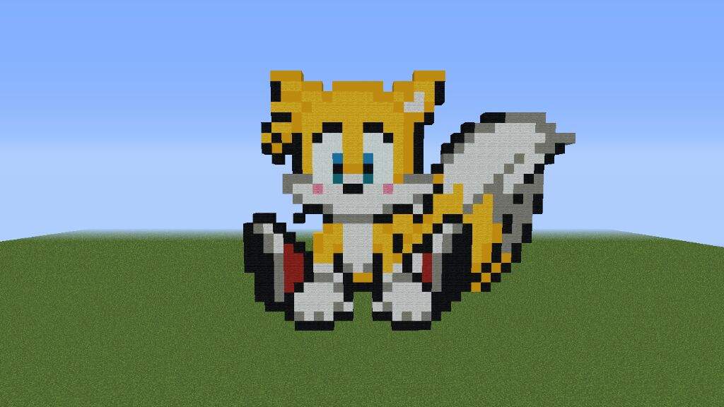 Tails Pixel Art Grid 9707