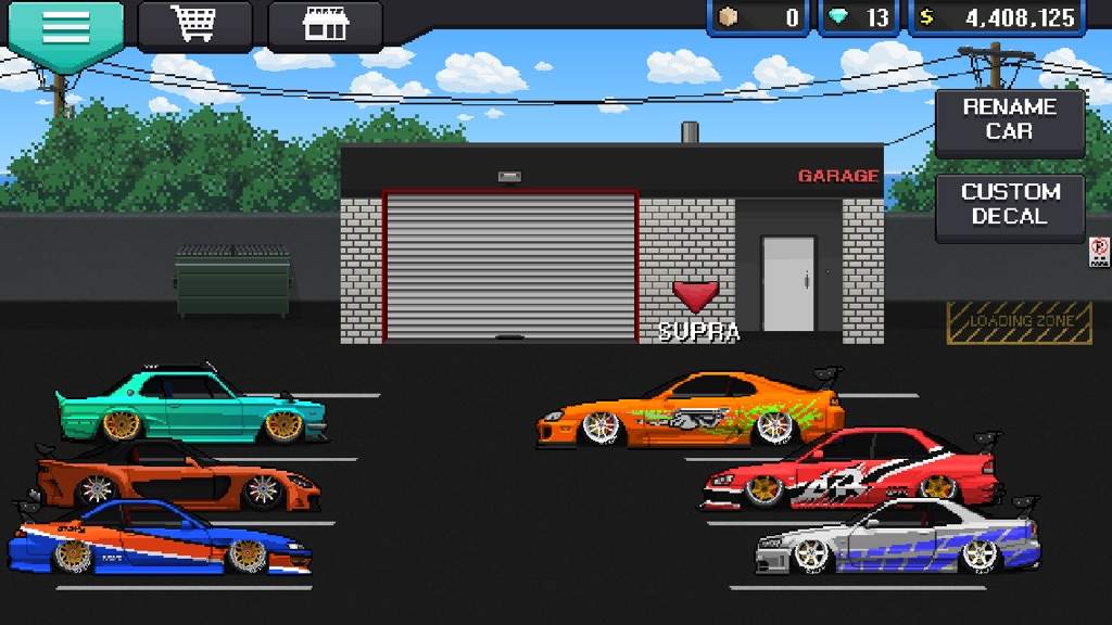 supra mk4 fast and furious pixel car racer