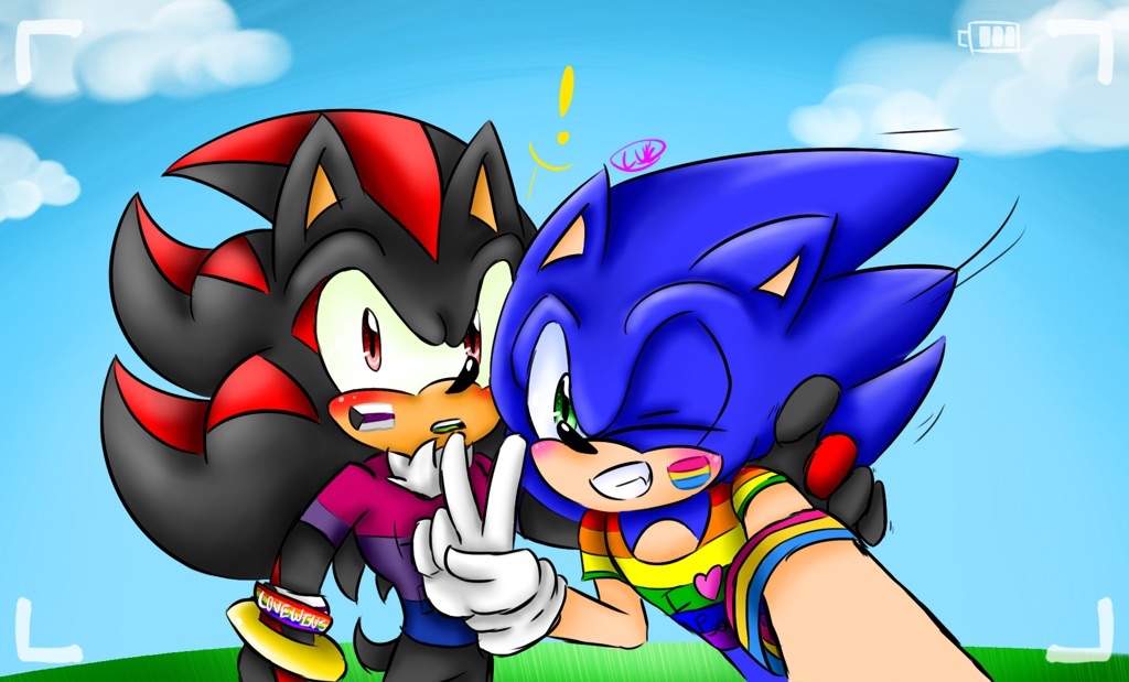 shadow kissing sonic (Sonic the Hedgehog) - Drawception