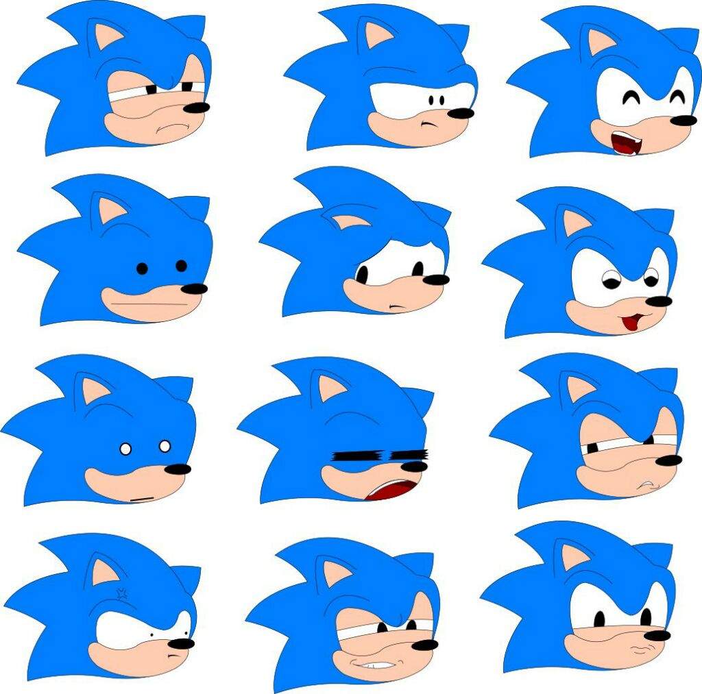 Some Sonic Expressions | Sonic the Hedgehog! Amino