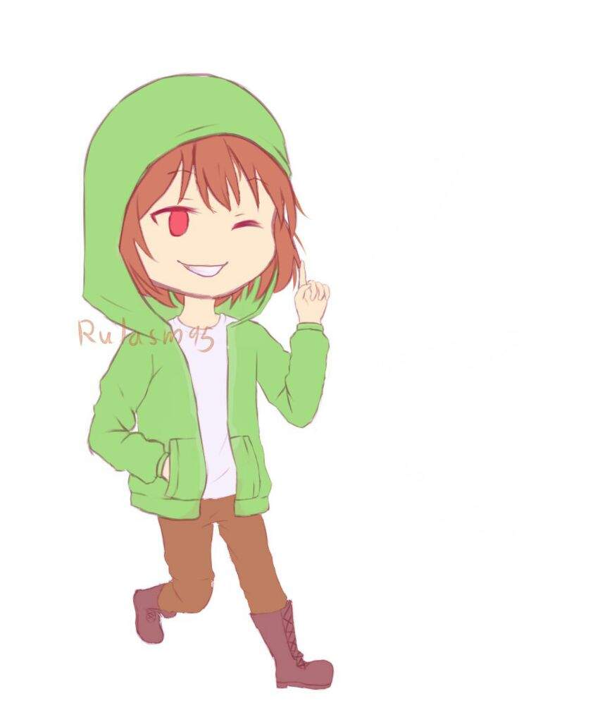 Chibi storyshift chara ( art trade) | Undertale Amino